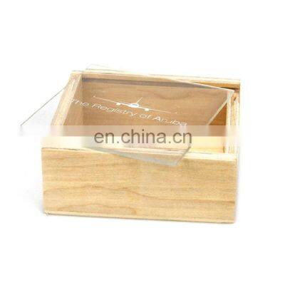 Vitalucks customised personalized DIY small wooden decorative gift packing box with sliding lid for sale