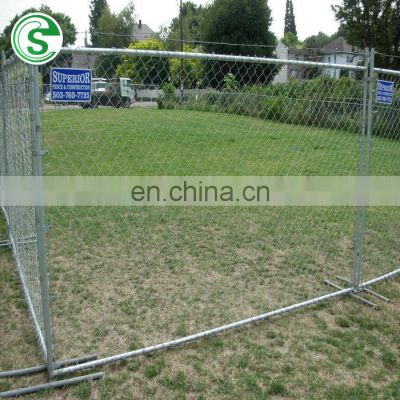 Chain link mesh portable temporary fence panel for construction