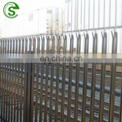 high damage resistance quality anti rust D section palisade pale property fencing with RSJ post