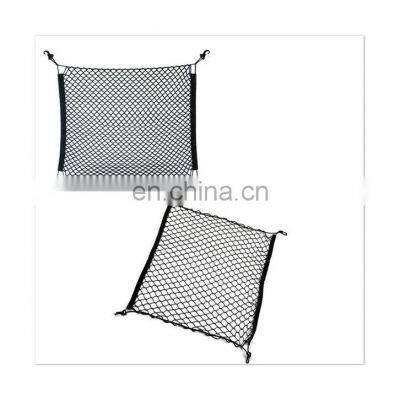 Hot Sale Universal Car Tow Hook Trunk Rear Cargo Car Organizer Back Seat Pocket Storage Elastic Mesh Net Holder 4 Hooks photo-2