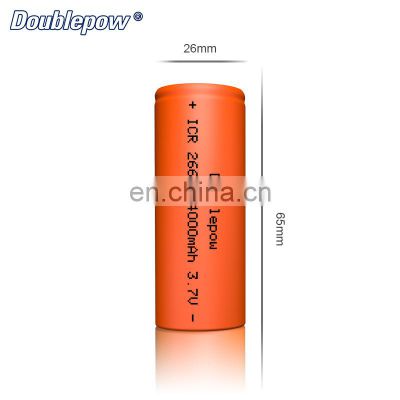 Environmental Friendly lithium rechargeable battery 3.7v 4000mah 26650 battery cell For Flashlight