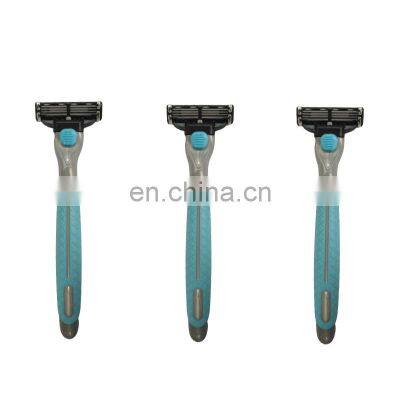 Cheap 3 Layers Blade Cartridge Abs-tpe Shaving System Razor Stainless Steel Metal Shaving Razor photo-3