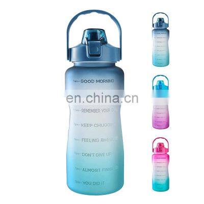 2021 Popular 1000ml Colorful Plastic Protein Anti Slip Time Assort Durable Milk Jug Water Bottle 1 Liter Fitness photo-2