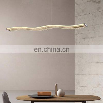 HUAYI Wholesale High Quality Gloden Color Modern Decoration 32W 36W Indoor Hanging LED Pendant Light