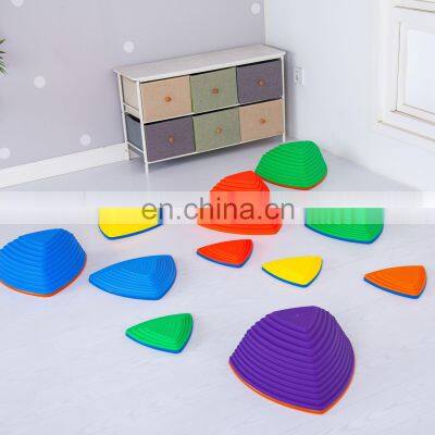outdoor plastic balance stone kids sensory balance stone for sale