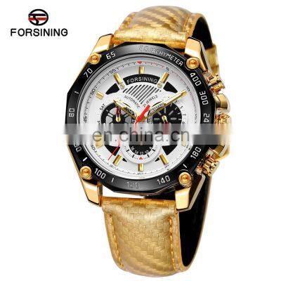 Forsining 6910 24 Hours Mechanical Men Watches Water Proof Luxury Automatic Chronograph Watch photo-2