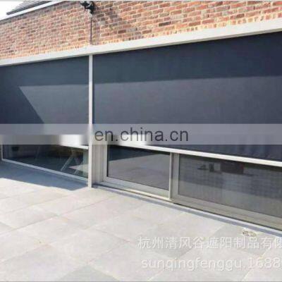 Weather Blinds Electric Powered Blinds Transparent Good Quality Outdoor Pvc Motorized Roller Blinds Adjust Light Sun Shade Patio photo-4