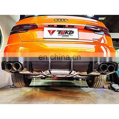 Car Accessories Auto Carbon Fiber Rear Bumper Kits Diffuser Lip For AUDI A4 S4 B9 Sport photo-4
