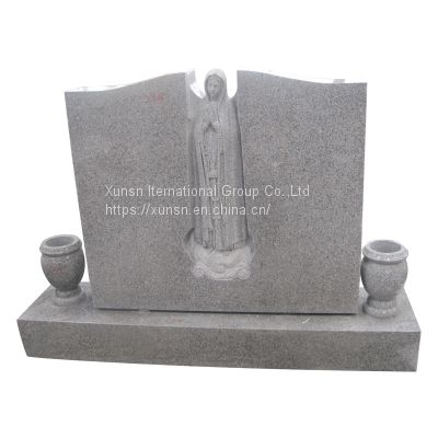 Monument carving stone granite hand Sculpture Mary on the cloud