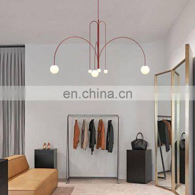 Europe Modern Contracted Glass Chandelier Nordic Creative Bedroom Living Room Dining Room Pendant Light