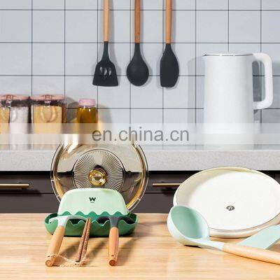 Heat-Resistant Utensil Rest Holder For Kitchen Counter Food Grade BPA-Free Plastic Spoon Rest Organizer for Ladles Tongs Forks photo-4