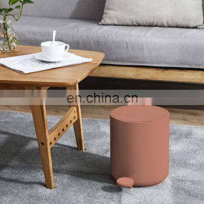 Fashionable Scandinavia Style Trash Can Bin &Toilet Brush Holder Bathroom Set With Rubber Coating & Soft Close photo-4