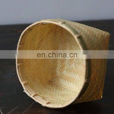 Ручная вязаная корзина для хранения, бамбуковая корзина для конфет, фруктовая корзина оптом. Произведено в Вьетнаме. photo-3