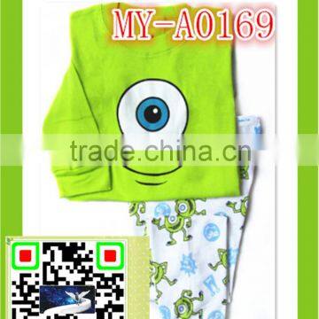 cartoon pajamas with big eyes print for 2-7 years boys MY-A0169