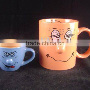 Ceramic Smiley Mug and Cup