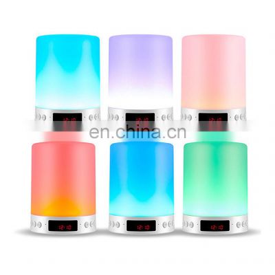 mini hifi handsfree wireless speaker room colorful night light led  Smart Touch speaker