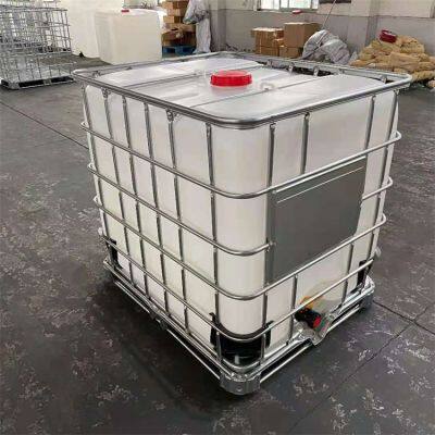 Plastic ton barrels with iron IBC frame New IBC container chemical barrels transport plastic barrels acid and alkali resistant.