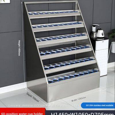 Industrial Stainless Steel Water Bottle Storage Rack for Cafeterias – Easy to Organize Bottles