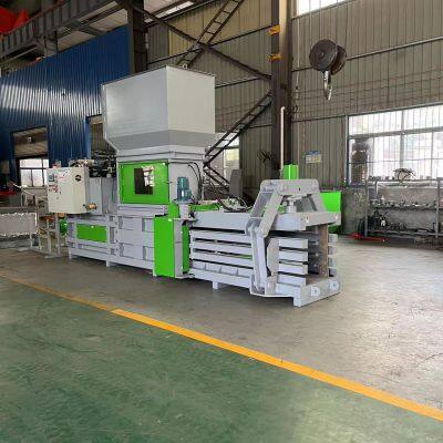 Horizontal Automatic 40T Waste Paper Film Compactor Recycling Machine