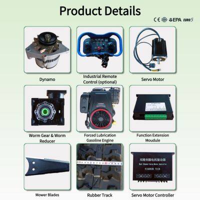Industrial Agricultural Robotic Gas-electric Hybrid Single Cylinder Wireless Self-Powered Dynamo Slope Cutter photo-3