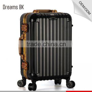 2016 New professional aluminum luggage case travelling bags with trolley with GPS