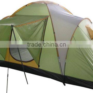 single layer Family Camping Tent 3 room tent