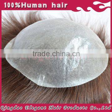 Qingdao Hairpiece Factory Unprocessed Indian Remy Hair Invisible Super Thin Skin Toupee for Men photo-2
