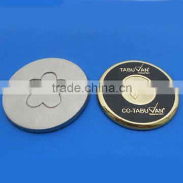 metal promotional flower shape cup mat for wedding desoration