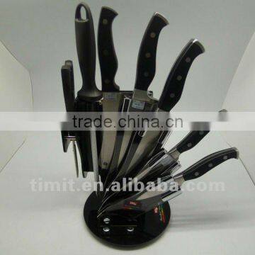 8pcs stainless steel solid handle kitchen knife