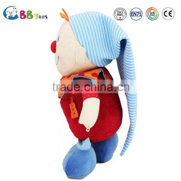 2015 Best Design Plush Stuffed Red Lovely Clown Dolls for Kids