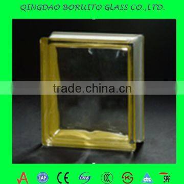 Side-coloured cloudy bricks glass,glass block china manufacture