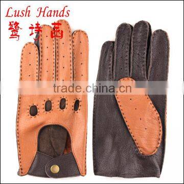 men fashion driving gloves with buttons