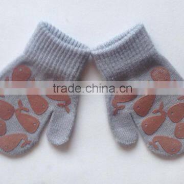 Kids Knitted Gripper Mittens Thick Warm Acrylic Fingerless Gloves Knitting Pattern photo-2