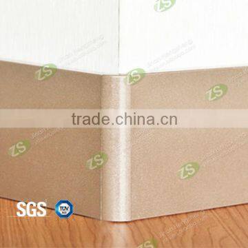 brushed red aluminium corner baseboard molding