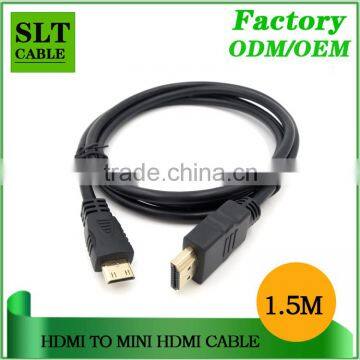 SLT 5ft HDMI To Mini HDMI Cable For HDTV DV 1080p Black