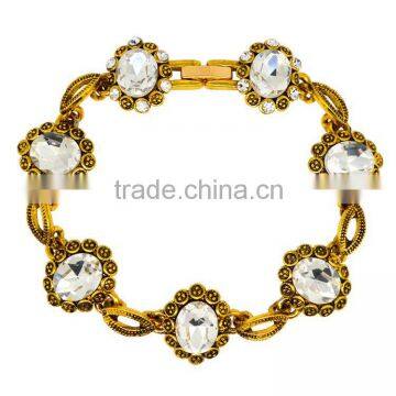 2016 New Design Metal Regula Beads Vintage Bracelets & Bangles Fashion Temperament Blue Crystal Bracelets photo-4