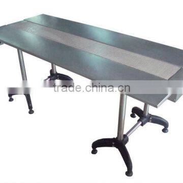 stainless steel work bench with conveyor