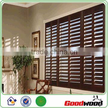 Antique Traditional Solid Wood Sliding Track Wooden Shutter