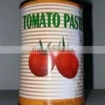 canned vegetables of tomato paste