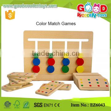 Cheap Color Number Match Wooden Memory Game for kids