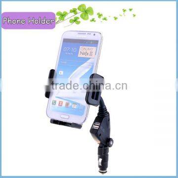 Car Charger with Holder 2 USB Car Holder