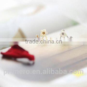 New Fashion 925 Sterling Silver Flower Stud Earrings For Women Jewelry photo-4
