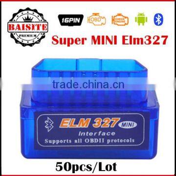 Good feedback come from all country super function super mini elm 327 elm327 obd2 bluetooth mini version for Android Torque/PC