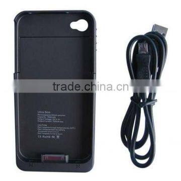 1200 mah External backup battery case For iPhone 4/4S emergency charger