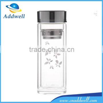 Transparent Insulated Double Wall Glass Tea Bottle Quality Choice photo-3