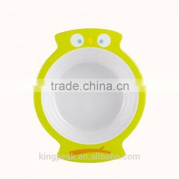 2015 Hot Sale Animal Design Cute Plastic Baby Bowl/Kids Food Bowls and Plates/Toddlers Bowl BPA Free and FDA Approved