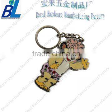 2013 hot selling Custom cartoon baby key chain with enamel