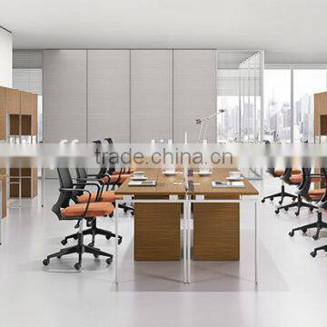 (MFC)PT-10 Modern Design Office Workstation for 2 Persons Metal Frame MDF Office Workstation photo-4
