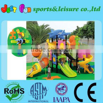 animals plastic playground slides with tube slide