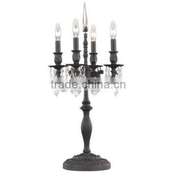 Modern Black Crystal Bedside Table Lamp for Bedroom photo-2